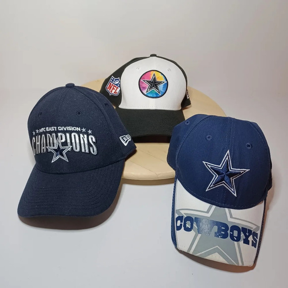 Lot Of 3 Dallas Cowboys New Era Baseball Hats Different Styles and sizes see pic - Picture 1 of 16